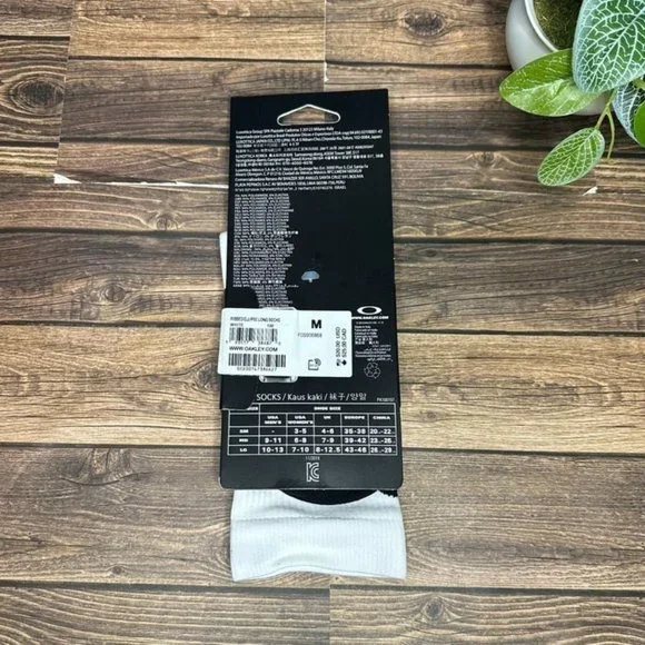 NWT Oakley Ribbed Ellipse Long Socks Size Medium (White) *Unopened* Unisex - Picture 5 of 8
